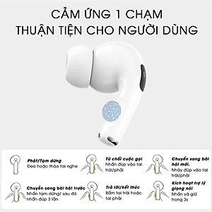 Tai Nghe Bluetooth Pro2 Không Dây định vị khử tiếng ồn ANC PIN TRÂU bass căng tự kết nối Fullbox phụ kiện đủ tính năng đàm thoại 2 chiều - Hàng chính hãng