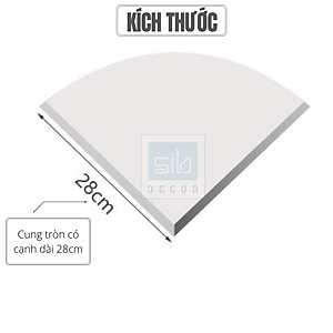 Bộ 3 Kệ Trang Trí Treo Góc Tường SIB DECOR Hình Cung Tròn KT111