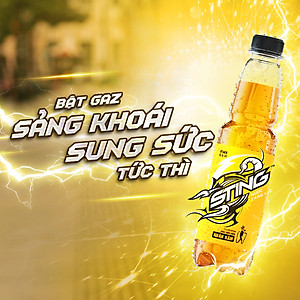 Thùng 24 Chai Nước Giải Khát Sting Vàng (330ml/chai)
