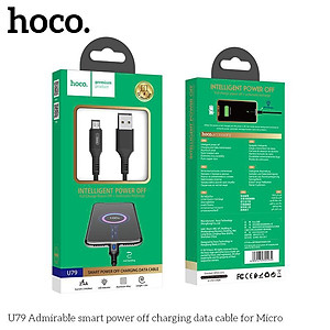 hoco u79 dây sạc tự ngắt điện khi đầy micro usb 2.4a dài 1m - cáp sạc nhanh bọc dù có đèn led cho samsung oppo xiaomi giao mầu ngẫu nhiên - hàng chính hãng