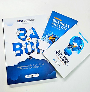 Combo 3 quyển sách không thể thiếu tại tủ sách BAC: Sổ tay Business Analyst - Sách Phát Triển Doanh Nghiệp & Sách Babok V3 Phiên Bản Tiếng Việt