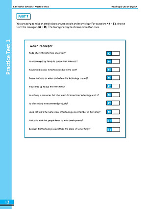 B2 First for School Preliminary 1 with 4 Practice Tests - Latest Format