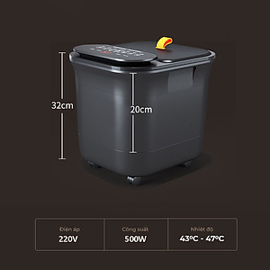 Bồn Ngâm Chân VISPO VP-BN23 - Massage Tự Động, Làm Nóng Và Giữ Ấm Nước 43-47°C, Massage Lòng Bàn Chân Cải Thiện Giấc Ngủ