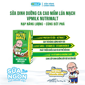 Sữa Ca Cao Mầm Lúa Mạch Đen – VPMilk Nutrimalt Hộp 110ml (Thùng 48 Hộp)