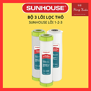 Bộ 3 Lõi Lọc Nước Thông Minh Sunhouse - Hàng chính hãng