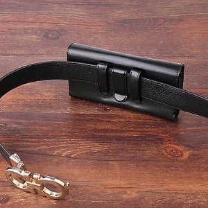Bao da đựng điện thoại đeo ngang hông dùng được cho điện thoại từ 5inch dến 6,3 inch  , trên 6.7 inch - hàng nhập khẩu