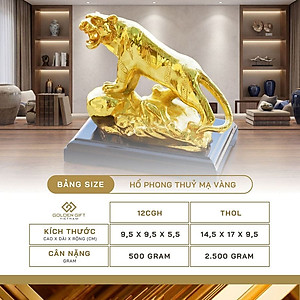 Tượng Hổ phong thủy mạ vàng – 12CGH