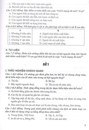 Bộ Đề Kiểm Tra Trắc Nghiệm Và Tự Luận Lịch Sử 10 (Tái Bản)
