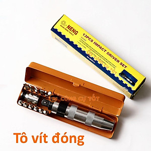 Bộ tô vít đóng tự động đảo chiều 13 chi tiết cán bạc