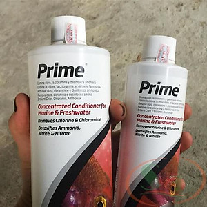 Xử lý nước Seachem Prime 100ml, 250ml, 500ml, 1L, 2L khử độc clo nước mới giảm stress bể thủy sinh cá tép
