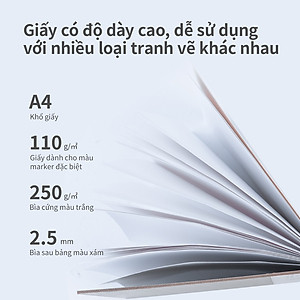 Giấy Vẽ Màu Marker Chuyên Dụng Deli - 30 Tờ 110GSM- 73609 / 73610