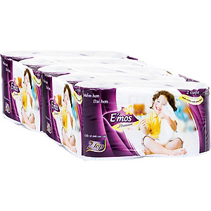 Giấy Vệ Sinh E'MOS Premium 10 Cuộn 2 Lớp - Cá Heo Xanh