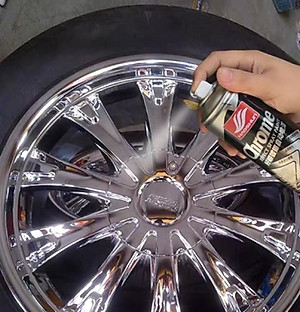 Sơn mạ chrome bạc sáng bóng sơn la zăng mâm ô tô xe hơi, sơn kim loại, bình xịt sơn ngoài trời chống rỉ