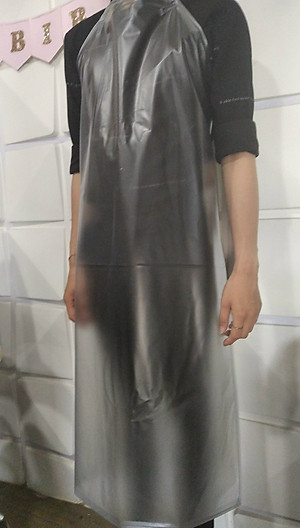 Combo 10 cái tạp dề nhựa chống nước - Tạp dề nhà bếp màu trắng trong