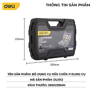 Bộ Dụng Cụ Sửa Chữa Đa Năng 116 Chi Tiết Deli Cao Cấp Chính Hãng - Sử Dụng Nhiều Mục Đích, An Toàn, TIện Lợi 