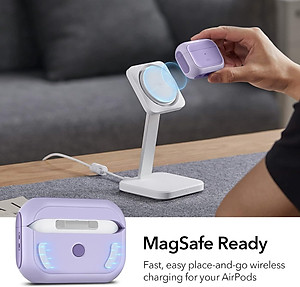 Bao Case ESR Orbit Hybrid Case with HaloLock cho AirPods Pro / AirPods Pro 2 (2023/2022/2019) Magnetic Lid Lock - Hàng Chính Hãng