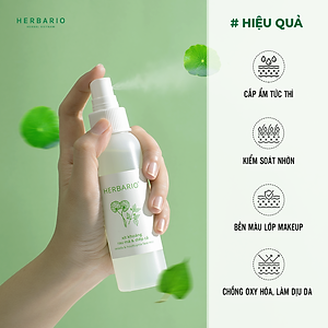 Xịt khoáng rau má & diếp cá herbario 100ml cấp ẩm danh cho da mụn Thuần chay