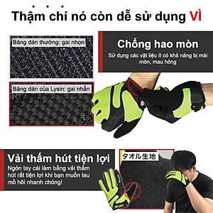 Lysin - găng tay tập gym, thể dục, xe đạp, câu cá, tập tạ, chống trượt bảo vệ lòng bàn tay chính hãng Nhật
