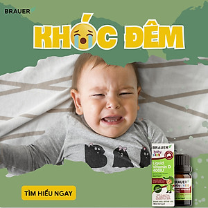 Vitamin D3 cho trẻ sơ sinh, trẻ nhỏ và người lớn Brauer Úc giúp trẻ phát triển chiều cao, phòng loãng xương, ngủ ngon, tăng sức đề kháng-OZ Slim Store