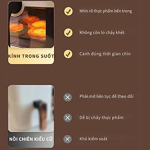 Nồi Chiên Không Dầu 8 Lít Mishio MK391 - Dung Tích Khổng Lồ, Nướng Nguyên Con Gà, Giá Cực Rẻ - Hàng chính hãng