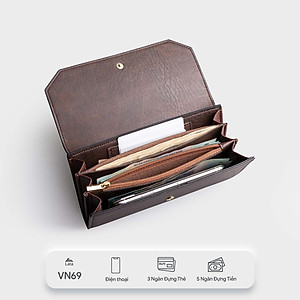 Ví Lata ( Thời trang nữ cầm tay dáng dài - Ví da VN69 )