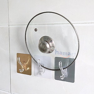 Móc Dán Tường Treo Quần Áo Hamart Móc Dán Tường Treo Đồ Đa Năng Acrylic Polyme Dày Siêu Chắc