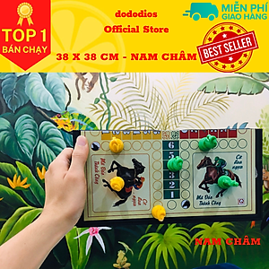 Cỡ Đại 38x38Cm - Bộ cờ cá ngựa nam châm dododios - Bộ cờ cá ngựa cao cấp kích thước 38x38cm - Hàng chính hãng