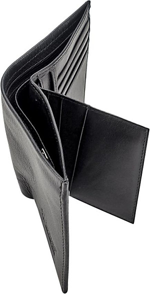 Ví Nam Kiểu Đứng Sọc Ngang Huy Hoàng HT2139 (12.5 x 10 cm) - Đen