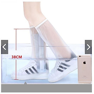 Ủng/ Bọc Giày đi mưa cao cổ trắng - Đồ phượt.