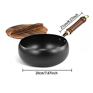 Chảo Sắt Lòng Sâu Chống Dính Phù Hợp Với Loại Bếp, Tay Cầm Cách Nhiệt Chống Bỏng, Chảo Nấu Ăn Tiện Lợi - HÀNG CHÍNH HÃNG MINIIN