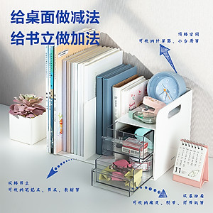 Kệ Giá Sách Kèm Ngăn Kéo Trong Suốt Đa Năng Deli - Sắp Xếp Góc Làm Việc Học Tập Học Sinh Văn Phòng Lưu Trữ Tài Liệu Sách Vở - PK110