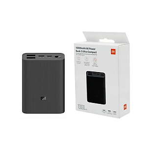 Pin sạc di động 10000mAh Mi Power Bank 3 Ultra Compact | 2*USB-A / 1*USB-C Upto 22.5W | BHR4412GL | Bảo hành 6 tháng | Hàng Chính Hãng