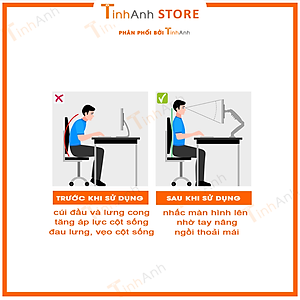 Giá treo màn hình máy tính Cao Cấp NB F100A 22 - 35 inch Arm màn hình tải trọng 12Kg Mẫu mới 2021 - Hàng Nhập Khẩu