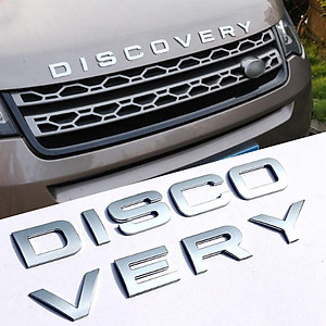 Decal Tem Chữ Discovery 3D Kim Loại Dán Trang Trí Ô Tô - màu Crom