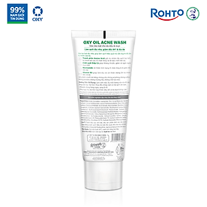 Sữa rửa mặt cho nam Oxy sạch dịu nhẹ, kiềm dầu dạng kem Oxy Oil Acne Wash 100g