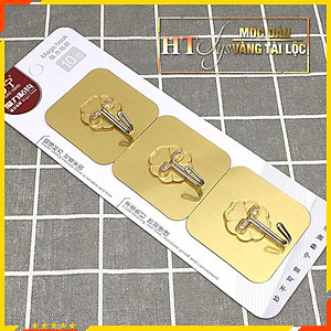 Bộ 04 chân đế cao su chống rung máy giặt - HT SYS - Đế chống rung máy giặt - Đế chống ồn máy giặt, máy sấy,tủ lạnh, bàn ghế + Sét 3 móc dính dán tường vàng tài lộc HT SYS