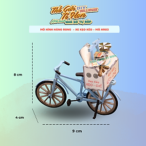 Mô Hình Tự Lắp Ráp DIY Xe Hàng Rong Sài Gòn - Thế Giới Tí Hon - Xe Kẹo Kéo - HR03