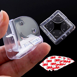 SET 2 Nút Silicone Bọc Cạnh Bàn Ghế Bịt Góc Chống Va Đập Bảo Vệ An Toàn Cho Bé Tròn & Vuông Keo Dán 3M