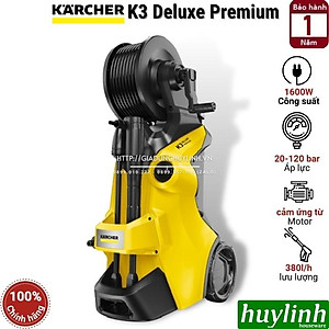 Máy xịt rửa xe cao áp Karcher K3 Deluxe Premium - 1600W - Motor cảm ứng từ - Hàng chính hãng