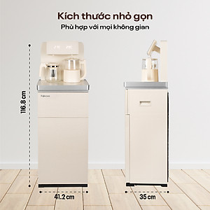 Cây nước nóng lạnh bàn trà cafe Fujihome nhập khẩu cài đặt nhiệt độ sôi, máy nước nóng lạnh bình âm điều khiển từ xa - hàng chính hãng