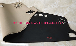 Thảm da Taplo vân carbon Cao cấp dành cho xe Toyota Vios 2019-2020-2021