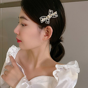Kẹp tóc nữ hàn quốc Rhinestone NASI cao cấp màu ngọc xinh xắn dễ thương kẹp tóc mái phụ kiện tóc