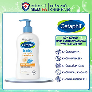 Cetaphil tắm gội hữu cơ Organic - Cetaphil Baby Wash & Shampoo with Organic Calendula 