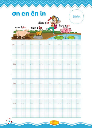 Sách Vở luyện viết hạ cỡ chữ - chữ ô li nhỏ. Quyển 3: Vần