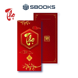 Combo 5 Cái Bao Lì Xì Thiết Kế Chữ Xuân, Lộc, Thọ, Phúc, Xuân Như Ý - Tết 2025 Giấy Cứng C150 Siêu Dày Dặn - SBOOKS
