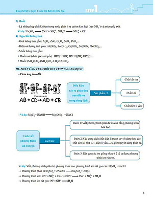 Sách 3 STEP - Tiết Lộ Bí Quyết 3 Bước Đạt Điểm 8+ Hóa Học