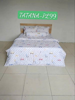 Bộ Ga TC Tatana Silver 4 Món Cao Cấp, Chất Vải Mềm Mịn Thoáng Mát - Màu ngẫu nhiên