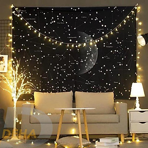 Thảm trang trí tranh vải treo tường họa tiết dải ngân hà bầu trời sao decor phòng nhà cửa, dán tường, cạnh giường