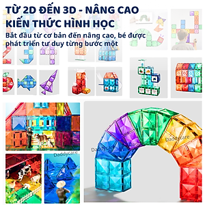 Bộ xếp hình nam châm lắp ráp đường ống Mideer Colorful Magnetic Tiles- Marble Run