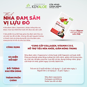 THẠCH COLLAGEN NHA ĐAM SÂM LỰU ĐỎ HỮU CƠ (set 30 gói) HỖ TRỢ ĐẸP DA